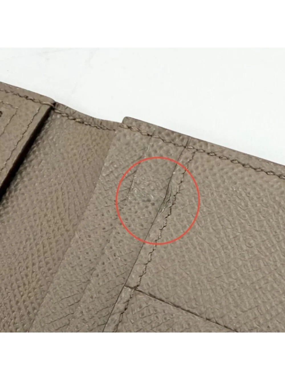 Hermes Bearn Soufflet Veau Epsom Taupe Gold Wallet